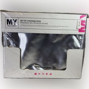 MyTagalongs Set of 3 Packing Pods Metallic Travel Cubes NIP